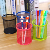 Yeknu  1Pcs New Pencil Holder Office Desk Metal Mesh Square Pen Pot Cup Case Container Organiser Durable Pencil Case