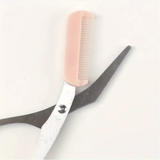 Yeknu  Stainless Steel Eyebrow Scissors with Comb – Precision Brow Trimmer for Easy Eyebrow Shaping & Grooming