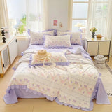 Yeknu 2025 new skin-friendly washed cotton summer quilt printing air conditioner quilt summer cool quilt machine wash single double
