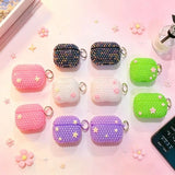 Yeknu  Half circle pearl earphone case protective case shockproof soft silicone earphone cover, with keychain