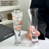 Yeknu  Crystal Glass Cup Cold Brew Coffee Cotail Beverage Juice Transparent Clear Small Waist Design Aesthetic Value High