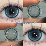 Yeknu  2PCS New Colorcon Contacts Lenses with Myopia Blue Large Diameter Brown Natural Eye Beauty Lens Circular lens Big Eye