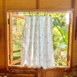 Yeknu  American Countryside Floral Sheer Curtains for Bed and Breakfast Bedroom Living Room No Hook Grommet Free Drapes Custom