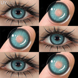 Yeknu  Daily Colored Contact Lenses Myopia 1 Day Disposable Colored Pupils Green Eye Contacts Gray Natural Fashion Lenses