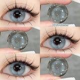 Yeknu  2PCS Gilding Prescription Contact Lenses Cosmetics Eye Color Lenses Fashion Pupils Myopia Colored Contact Lenses Violet