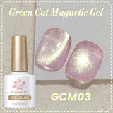 Yeknu  10ml Super Shining Reflective Cat Magnetic Gel Ultra Shine Glitter Red Silver Soak Off UV LED Gel Nail Art Varnish