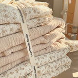 Yeknu  Pure Cotton Printed Double-Layer Yarn Quilt Cover Luxury Nude Sleeping Duvet Cover for Kids Adults Single Double Size Bedding