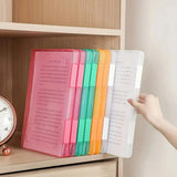 Yeknu  1pc Multi-layer Portable File Box Waterproof Contract Storage Box A4 Plastic PP File Box  Portable Transparent File Box