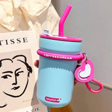 Yeknu  580ml Fashion Stainless Steel 316 Coffee Mug With Straw Large Capacity Leak-Proof  Vacuum Flask Cold Drink Bottle Travel Tumbler