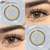 Yeknu  Contact Lenses NEW Color Contact Beauty Eye Color Lenses Colorcon Water Light Brown Eye Lenses Gray Natural Contact Lenses