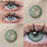 Yeknu  Green Colored Contact Lenses 1 Pair | Y2K Summer Festival Essential, Ideal for Selfie & Street Shooting, Fashionable
