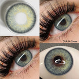 Yeknu  Green Colored Contact Lenses 1 Pair | Y2K Summer Festival Essential, Ideal for Selfie & Street Shooting, Fashionable