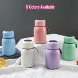 Yeknu  280ml Fashion Mini Stainless Steel 316 Thermal Flask With Silicone Rope Portable Cute Pocket Coffee Tea Thermal Bottle Tumbler