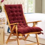 Yeknu  Recliner Soft Cushion Thickened Velvet Rocking Chair Bench Cushion Office Chair Gift Tatami Cushion for Outdoor Camping Blue Red