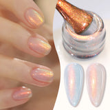 Yeknu  15ml Aurora Glitter Gel Nail Polish Iridescent Pearl Shimmer Effect Soak Off UV LED Manicure Varnishes