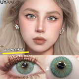 Yeknu  New Fashion Color Contact Lenses for Eyes Green Colorful Makeup High level of comfort Yearly 2pcs/pair