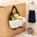 Yeknu  Double-layer Sink Hanging Bag Kitchen Rack Faucet Sponge Holder Storage Hanging Basket Kitchen Storage Rack Sink Accessories ﻿