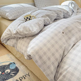 Yeknu  New cartoon pure cotton bed four-piece set four seasons skin-friendly girl heart bed sheet quilt cover student dormitory bedding