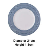Yeknu  Nordic Ceramic Western Food Steak Tableware, Home Restaurant Kitchen Supplies, Creative Snack Dessert Salad Dinner Plate, 1Pc
