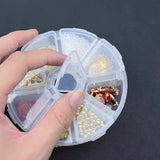 Yeknu  1 x Clear Plastic Treasure Bead Jewelry Organizer with 8 compartments for jewelry, accessories and small items.
