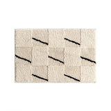 Yeknu  Nordic Tufting Stripe Bathroom Mat Tufted Beige Bathmat Soft Bedroom Rug Foot Pad Living Room Carpet Anti-slip Home Room Decor