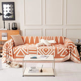 Yeknu  Boho Sofa Covers, Chenille Couch Cover for Dogs Geometric Jacquard Sofa Slipcover Living Room Pet Furniture Protector Washable