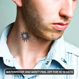 Yeknu  Sun and moon, lasting 1-2 weeks waterproof, temporary tattoo stickers, realistic semi-permanent fake tattoos for the fingers