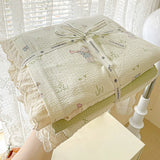 Yeknu Ins Princess Bedding Set Floral Duvet Cover Set Flat Sheets Set Single Twin Double Size Bed Linen Set Back To School Season