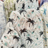 Yeknu  100x150cm Jacquard Chiffon Fabric Summer for Dresses Skirts Shirt T-shirt Sewing Needlework Cloth Thin Soft Breathable Flower