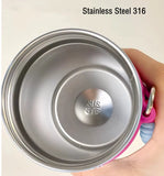 Yeknu  580ml Fashion Stainless Steel 316 Coffee Mug With Straw Large Capacity Leak-Proof  Vacuum Flask Cold Drink Bottle Travel Tumbler
