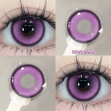 Yeknu  2pcs/pair Beauty Purple Contact Lenses for Eyes Myopia Colored Contact Lenses Natural Blue Lens Fashion Cosplay Pupils