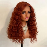 Yeknu  Platinum Blonde Deep Curly Wavy 13X4 Lace Front Wigs for Women Middle Part 60 Loose Curly Synthetic Hair Daily Party Cosplay