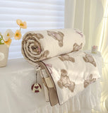 Yeknu Washed Double Gauze Spring Summer Quilt Queen Grade A Lightweight Comforter Soya Fibre Filling Soft Breathable Summer Blanket