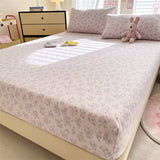 Yeknu Elastic Fitted Sheet Floral Style Bedsheet Soft Bed Cover Home Bed Linen Sheets drap de lit (Pillowcase Need Order)