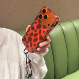 Yeknu  ins autumn and winter retro niche blue brown leopard print stars are suitable for Apple 17 mobile phone case iPhone
