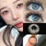 Yeknu  New Natural Lenses Gray Lenses 1 Pair Color Eye Contacts Blue Pupils Korean Style y2k Lenses Big Eyes Colorcon