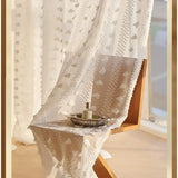 Yeknu  Curtains for Bedroom Living Dining Room French Luxury Retro Dream Butterfly Yarn White Tulle High End Balcony Windows Door