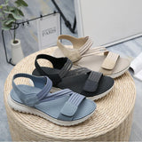 Yeknu  Women New Fashion Elegant Sandals  Summer New Outdoor Sports Beach Wedge Height Increase Womens Comfortable Opened Toe Shoes