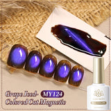 Yeknu  10ml  Aurora Blue Tears Cat Magnetic Eye Gel Polish Arctic Blue Crystal Varnish Shine Glitter Nail Art Manicure