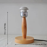 Yeknu  1PC Solid Wooden Base Holder with Cord on off switch Table Lamp for Home Lighting Table Lamp Plug In Lamp Bedside Holder
