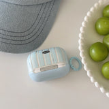 Yeknu  Korean Ins Striped Bow Suitable For Apple AirPods Pro 1, 2, 3 Headphone Case Protective Case