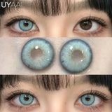 Yeknu  1 Pair Blue Eye Color Lens y2k Korean Fashion Colorcon Brown Natural Color Eye Contacts Black Lenses Green Pupils Gray Len
