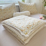 Yeknu  Pure Cotton Summer Cooling Duvet 1-Piece Lace Soybean Fiber Airable Cover