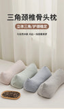 Yeknu 2025 new pure cotton three-dimensional triangular striped buckwheat pillow full buckwheat hull filling to protect cervical spine