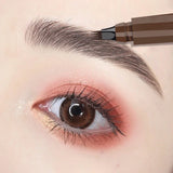 Yeknu  Korean four fork eyebrow pencil waterproof long lasting easy to use for beginners natural look four end design