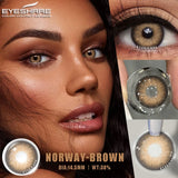 Yeknu  1Pair Blue Contact Lenses Green Eye Contacts Gray Beautiful Pupils Brown Lenses Yearly Cosmetic Colored Contact Lenses