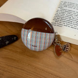Yeknu  Creative blue and brown color matching plaid is suitable for Huawei Freeclip2 Bluetooth headset case 5i/6i Huawei freebuds7i