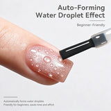 Yeknu  10ml Nail Art Gel 3D Water Drop Top Coat Gel Nail Polish Clear Water Drops Non Wipe Summer Design Varnish Gel Polish