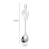 Yeknu  10pcs 304 Stainless Steel Musical Notes Coffee Spoon Stirring Cup Spoon Music Stick Ice Cream Gift Spoon