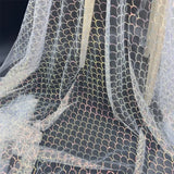 Yeknu  1 Yards Fish Scale Sequin Glitter Fabric Net Embroidery Spring and Summer for DIY Sewing Clothes Skirts Dresses Handmade Cloth